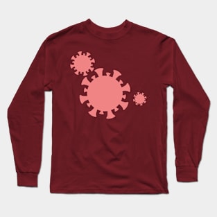 Corona Virus Covid-19 Minimalistic Illustration Long Sleeve T-Shirt